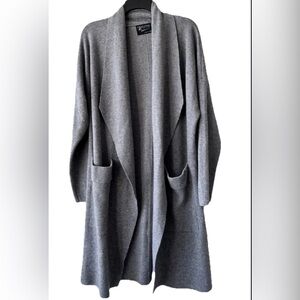 Twelfth Love Anthropologie Gray Cardigan Sweater Size M Pockets Cozy Soft